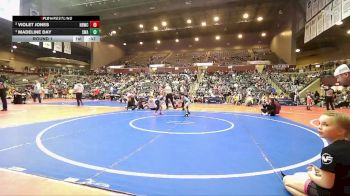50 lbs Round 1 - Violet Jones, Honey Badger Wrestling Club vs Madeline Day, Spartan Wrestling Academy