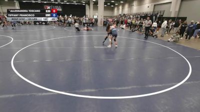 105 lbs 3rd Place Match - Allessandra Toscano, NXT Level Wrestling Academy vs Tiffany Francisco, Golden Bears Wrestling Club