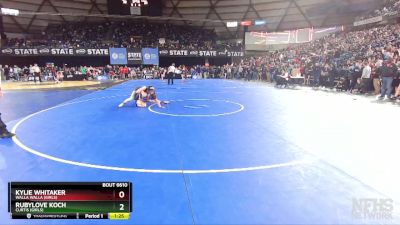 Girls 3A/4A 130 Quarterfinal - Rubylove Koch, Curtis (Girls) vs Kylie Whitaker, Walla Walla (Girls)