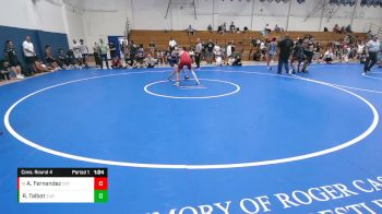 130 lbs Cons. Round 4 - Arthur Fernandez, Nor Cal Finest vs Ry Talbot, LV Bears WC