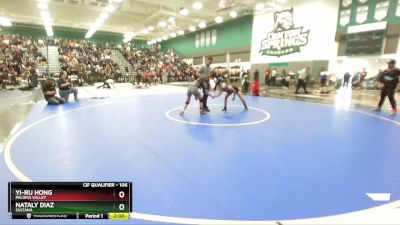 106 lbs Champ. Round 2 - Nataly Diaz, Sultana vs Yi-Ru Hong, Paloma Valley