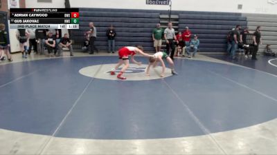 90 lbs 3rd Place Match - Gus Jakovac, Homedale Wrestling Club vs Adrian Caywood, Bulldog Wrestling Club