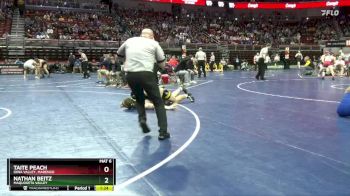 1A-190 lbs Quarterfinal - Nathan Beitz, Maquoketa Valley vs Taite Peach, Iowa Valley, Marengo