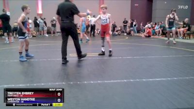 75 lbs Round 3 - Weston Handtke, Camdenton vs Treyten Embrey, Team Owls