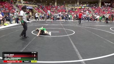 37 lbs Quarterfinal - Isaac Diaz, TEAM CENTRAL vs Atlas Fernandez, Derby Wrestling Club