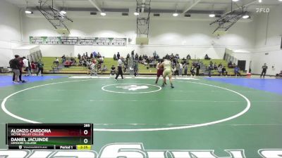 285 lbs 7th Place Match - Daniel Jacuinde, Lemoore College vs Alonzo Cardona, Victor Valley College