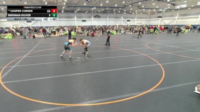 150 lbs Cons. Round 4 - Brennan Kicker, Unattached vs Cooper Corder, Unattached
