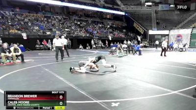 113 Class 1 lbs Quarterfinal - Caleb Moore, Central (New Madrid County) vs Brandon Brewer, Versailles