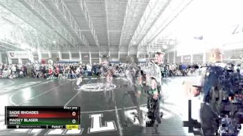 105 lbs Quarterfinal - Sadie Rhoades, Uintah vs Maisey Blaser, Wasatch