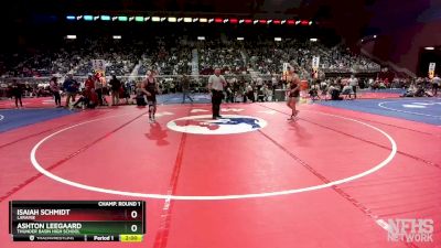 4A-138 lbs Champ. Round 1 - Isaiah Schmidt, Laramie vs Ashton Leegaard, Thunder Basin High School