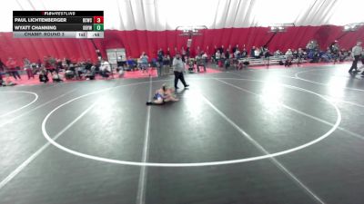 10U True Beginner - 75.6-80.2 Champ. Round 3 - Wyatt Channing, Delavan-Darien Youth Wrestling Club vs Paul Lichtenberger, Big Chief Wrestling Club