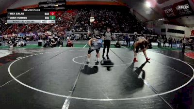 6A 285 lbs Champ. Round 1 - Josh Torres, Ridgevue vs Rex Salas, Madison