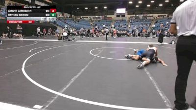 157 lbs Cons. Round 6 - Nathan Brown, Murray State vs Landin Lamberth, Wayland Baptist (Texas)