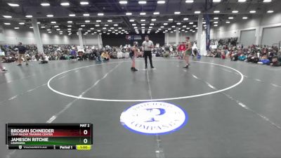 100 lbs Cons. Round 3 - Jameson Ritchie, Louisiana vs Brogan Schneider, Team Nazar Training Center