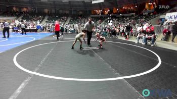 55 lbs 2nd Place - Hailen Hiner, Pawnee Peewee Wrestling vs Beau Fisher, Salina Wrestling Club