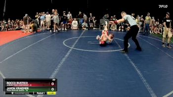 84 lbs Semis (4 Team) - Rocco Rustico, Junior Terps Northeast vs Jaxon Kraemer, Team Gotcha White