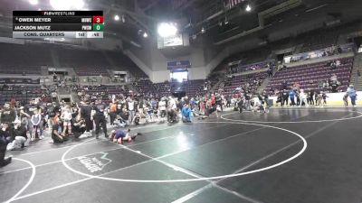 63 lbs Cons. Quarters - Owen Meyer, Mile High Wrestling Club vs Jackson Mutz, Pueblo West Storm Wrestling