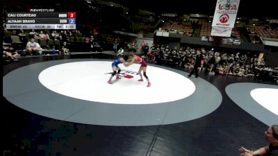 100 lbs Cali Courteau, MDWA - Mount Diablo Wrestling Association vs Alyaah Bravo, KCWA - Kern County Wrestling Association