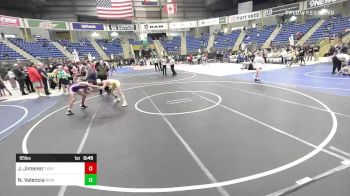 95 lbs Consi Of 8 #2 - Jordan Jimenez, Fort Lupton Metro vs Nickolas Valencia, New Mexico Bad Boyz