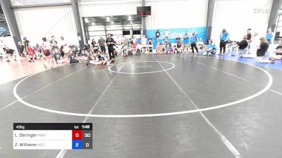 43 kg Final - Lennox Deringer, PA West Yellow vs Zolah Williams, Team Missouri