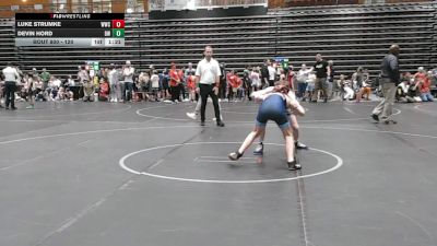 120 lbs Quarterfinal - Luke Strumke, Williamsburg Wrestling Club vs Devin Hord, Darkhorse Wrestling
