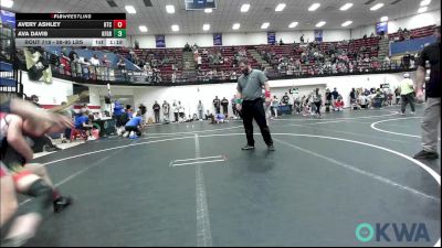 88-95 lbs Rr Rnd 3 - Avery Ashley, Hinton Takedown Club vs Ava Davis, Kingfisher YellowJackets