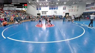 105 lbs Champ. Round 1 - Colebyn Hallcroft, CY Middle School vs John Jc Proulx, Laramie Middle School