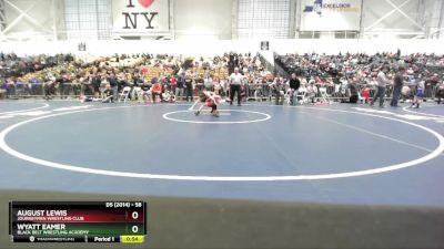 58 lbs Cons. Round 2 - Wyatt Eamer, Black Belt Wrestling Academy vs August Lewis, Journeymen Wrestling Club