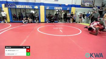 126 lbs Semifinal - Wyatt Wilkinson, Skiatook Youth Wrestling vs Bryson Delousier, KIPP TULSA