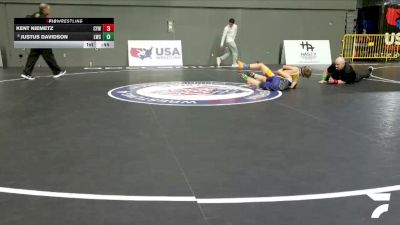 Intermediate Boys - 93 lbs 7th Place Match - Justus Davidson, Legion Wrestling Club vs Kent Niemetz, Cougar Youth Wrestling