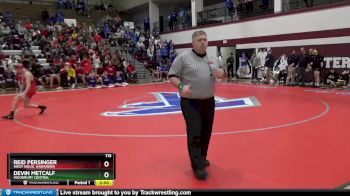 113 lbs Quarterfinal - Reid Persinger, West Sioux, Hawarden vs Devin Metcalf, Woodbury Central