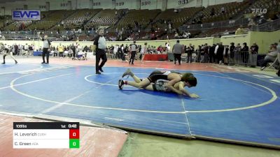 108 lbs Consi Of 32 #2 - Hunter Leverich, Cushing vs Cade Green, Ada Junior High