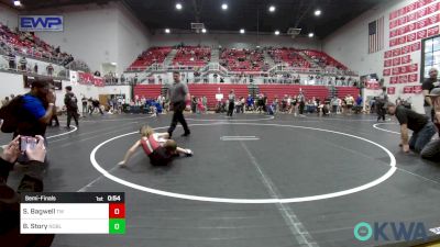 52 lbs Semifinal - Slayde Bagwell, Tuttle Wrestling vs Bentley Story, Noble Takedown Club