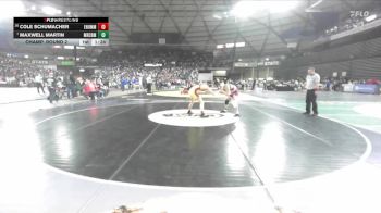 Boys 3A 150 lbs Champ. Round 2 - Maxwell Martin, Mercer Island vs Cole Schumacher, Enumclaw