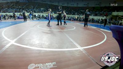 70 lbs Semifinal - Bentley Roberts, Blanchard Wrestling Club vs Jessen Madrid, BullTrained