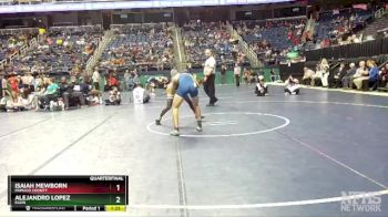 1A 150 lbs Quarterfinal - Isaiah Mewborn, Pamlico County vs Alejandro Lopez, Elkin