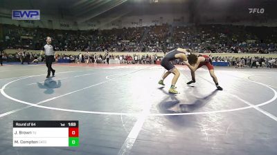 133 lbs Round Of 64 - Johnathan Brown, Tulsa Union vs Matthew Compton, Catoosa Wrestling