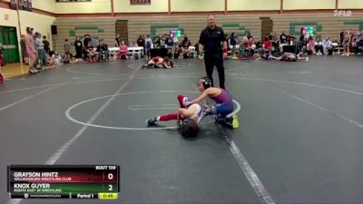 56 lbs Round 3 - Knox Guyer, North East Jr Wrestling vs Grayson Hintz, Williamsburg Wrestling Club