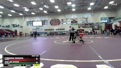 107 lbs Cons. Round 2 - Corianna Parsons, Weiser vs Rae`Lee Ramos, Owyhee