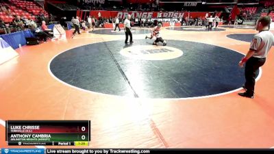3A 190 lbs Cons. Round 2 - Anthony Cambria, Arlington Heights (Hersey) vs Luke Chrisse, Yorkville (H.S.)