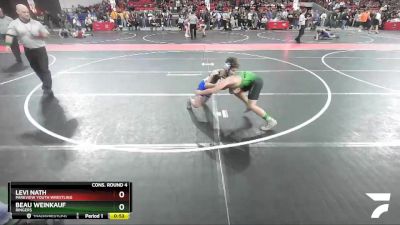 100 lbs Cons. Round 4 - Levi Nath, Parkview Youth Wrestling vs Beau Weinkauf, Ringers