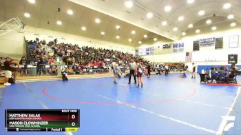 126 lbs Cons. Semi - Matthew Salas, Los Alamitos High School vs Mason Clowminzer, San Marcos High School