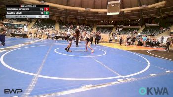 85 lbs 3rd Place - Brighton Horawa, Verdigris Youth Wrestling vs Zavion Love, HURRICANE WRESTLING ACADEMY