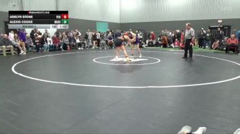 JV-42 lbs Round 2 - Alexis Cooke, Muscatine vs Adelyn Stone, Prairie, Cedar Rapids