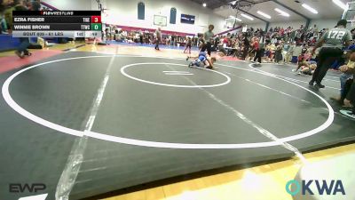 61 lbs Round Of 16 - Ezra Fisher, Tiger Trained Wrestling vs Winnie Brown, Team Tulsa Wrestling Club