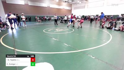 195 lbs Round Of 32 - Derek Topete, Bell Gardens vs Ethan Zuniga, El Camino Real