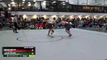 285 lbs Champ. Round 1 - Devan Welch, Hiram College vs Jarod Miller, Baldwin Wallace University