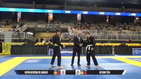 Detion Tefa vs Kevin Oliveira De Araujo 2025 Pan Jiu Jitsu IBJJF Championship