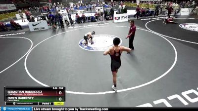 136 lbs Champ. Round 1 - Sebastian Rodriguez, Coachella Valley Wrestling Club vs Owen Hardesty, California