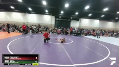 51-52 lbs Round 1 - Heidi Crowsey, Ranger 47 Wrestling Club vs Beck Sena, 512 Outlaw Wrestling